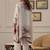 Ivory floral print crepe  fancy co-ord set for women