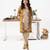 Yellow floral print linen  fancy co-ord set for women