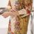 Yellow floral print linen  fancy co-ord set for women