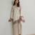 White floral print crepe  fancy co-ord set for women