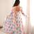 Floral printed & embroidered organza anarkali set