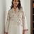 White floral print crepe  fancy co-ord set for women