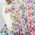 Floral printed & embroidered organza anarkali set
