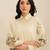 Off white floral print crepe  fancy co-ord set for women