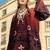 Maroon floral print crepe  fancy co-ord set for women