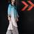 Blue geometric print linen  fancy co-ord set for women