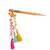 Multicolored handmade pompom bunstick