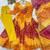 Orange bandhani printed maslin anarkali suit set with dupatta