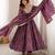 Purple mirror embroidery rayon anarkali with pant & dupatta