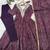 Purple mirror embroidery rayon anarkali with pant & dupatta