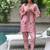 Pink floral print linen  fancy co-ord set for women