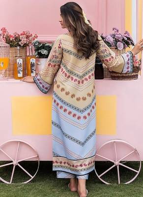 Multicolor floral print crepe  fancy co-ord set for women 2
