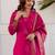 Women Floral Embroidered Thread Work Kurta with Palazzos & Dupatta