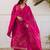 Women Floral Embroidered Thread Work Kurta with Palazzos & Dupatta
