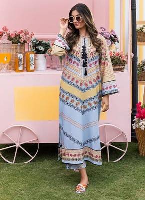 Multicolor floral print crepe  fancy co-ord set for women 3