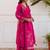 Women Floral Embroidered Thread Work Kurta with Palazzos & Dupatta