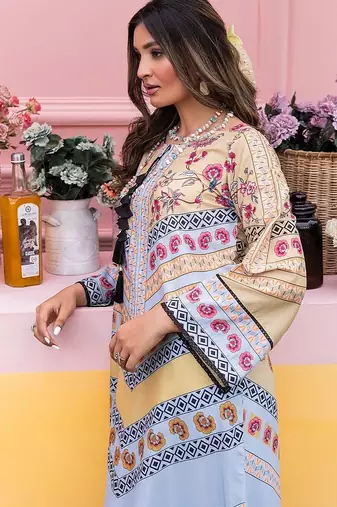 Multicolor floral print crepe  fancy co-ord set for women