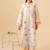 Ivory floral print linen  fancy co-ord set for women