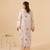 Ivory floral print linen  fancy co-ord set for women