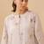 Ivory floral print linen  fancy co-ord set for women