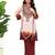 Maroon floral print crepe  fancy co-ord set for women