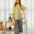 Yellow floral print crepe  fancy co-ord set for women