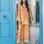 Peach floral print crepe  fancy co-ord set for women