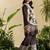 Black floral print crepe  fancy co-ord set for women