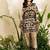 Beige floral print crepe  fancy co-ord set for women