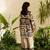 Beige floral print crepe  fancy co-ord set for women