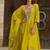 Women Ethnic Motifs Embroidered Panelled Thread Work Kurta with Trousers & With Dupatta
