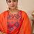 Ethnic Motifs Embroidered Mirror Work Liva Straight Kurta With Trousers & Dupatta