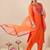 Ethnic Motifs Embroidered Mirror Work Liva Straight Kurta With Trousers & Dupatta