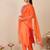 Ethnic Motifs Embroidered Mirror Work Liva Straight Kurta With Trousers & Dupatta