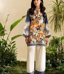 Multicolor floral print crepe  fancy co-ord set for women