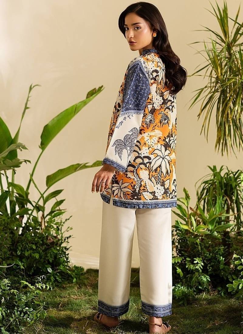 Multicolor floral print crepe  fancy co-ord set for women