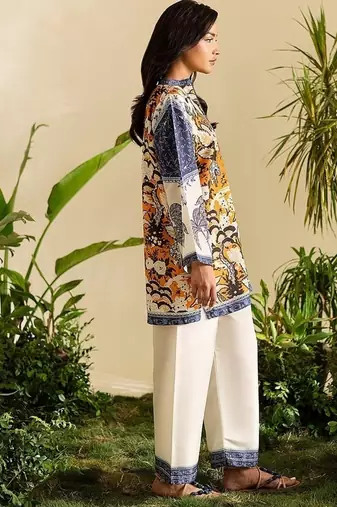Multicolor floral print crepe  fancy co-ord set for women