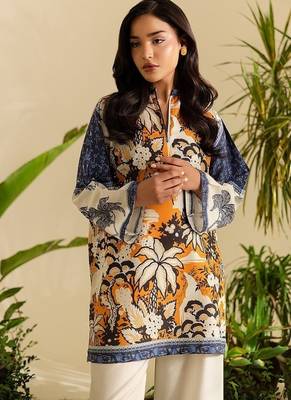 Multicolor floral print crepe  fancy co-ord set for women 4