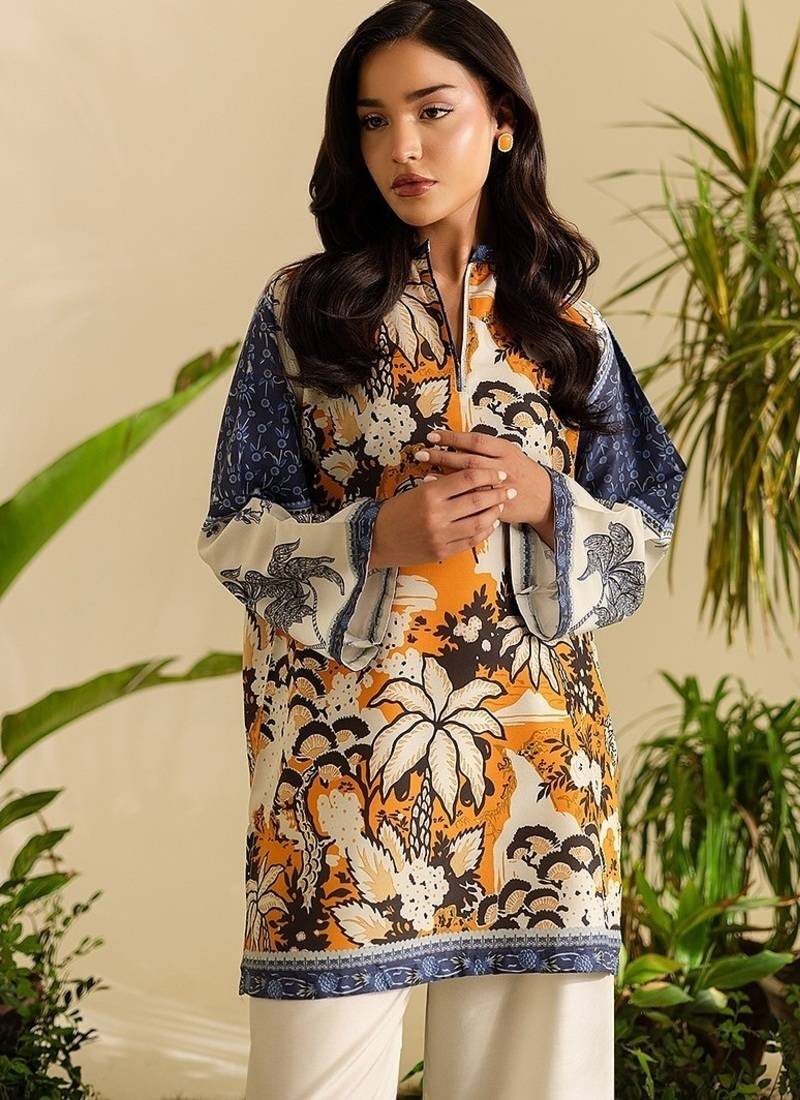 Multicolor floral print crepe  fancy co-ord set for women