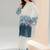 White floral print linen  fancy co-ord set for women