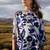 Blue floral print crepe  fancy co-ord set for women