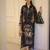 Black floral print crepe  fancy co-ord set for women