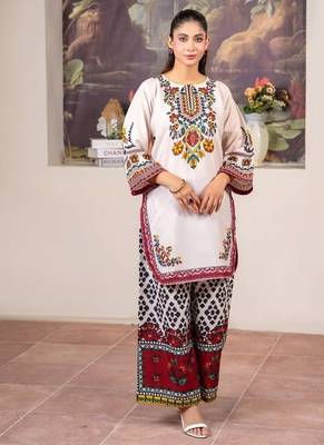 Multicolor floral print crepe  fancy co-ord set for women 1