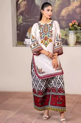 Multicolor floral print crepe  fancy co-ord set for women