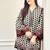 Black floral print crepe  fancy co-ord set for women