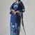 Blue floral print crepe  fancy co-ord set for women