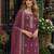 Purple chinon silk suit with embroidery & Sequin work