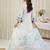 Floral Embroidered Thread Work Cotton Kurta With Palazzos & Dupatta