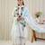 Floral Embroidered Thread Work Cotton Kurta With Palazzos & Dupatta