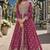 Magenta chinon with sequence embroidery semi stitched salwar suit